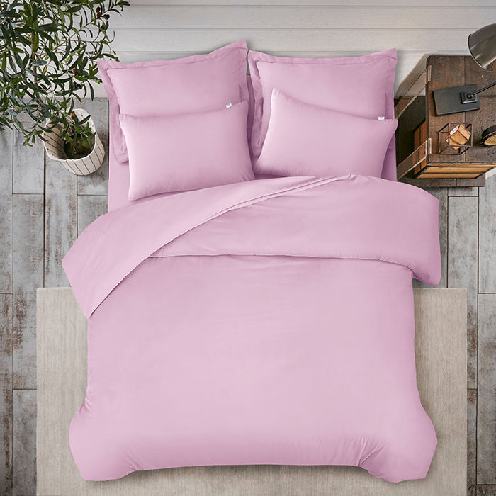 Duvet Cover Set in Light Pink