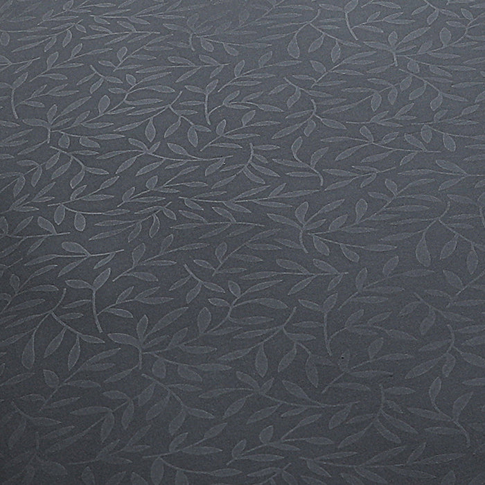 Embossed Duvet Cover Set in Dark Grey Leaf