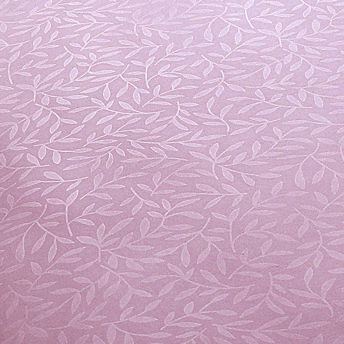 Embossed Duvet Cover Set in Light Pink Leaf