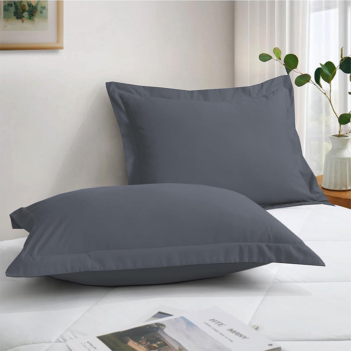 Pillowcase in Dark Grey Oxford