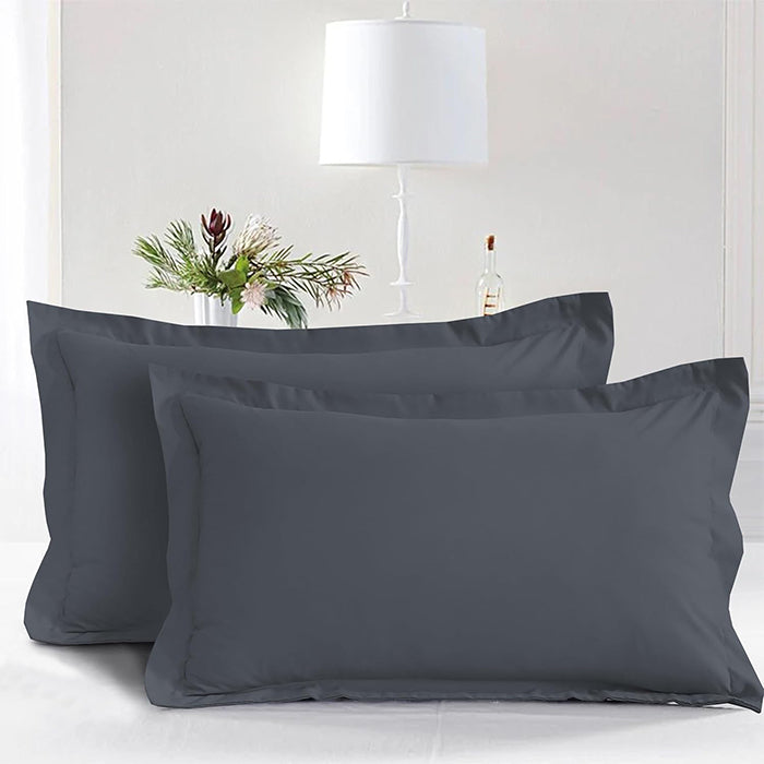Pillowcase in Dark Grey Oxford