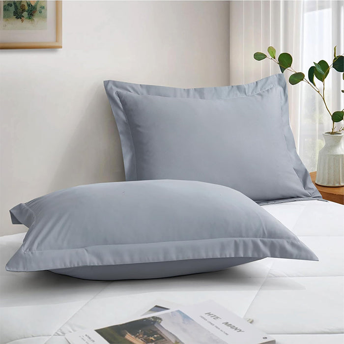Pillowcase in Light Grey Oxford