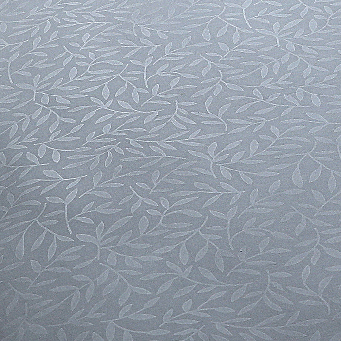 Embossed Duvet Cover Set in Light Grey Leaf