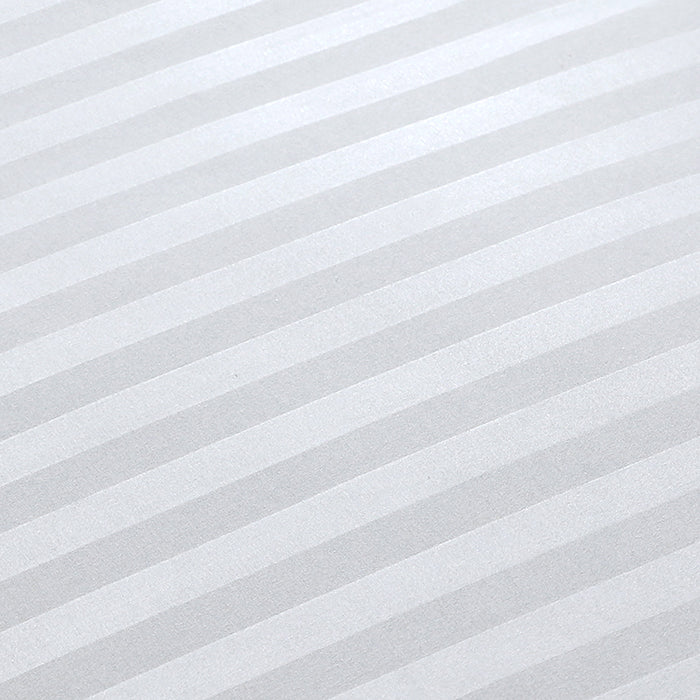 Embossed Duvet Cover Set in White Stripes