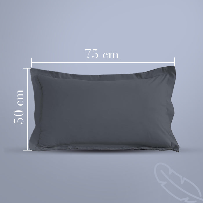 Pillowcase in Dark Grey Oxford