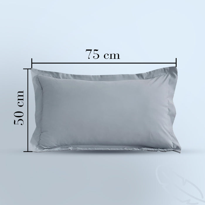 Pillowcase in Light Grey Oxford