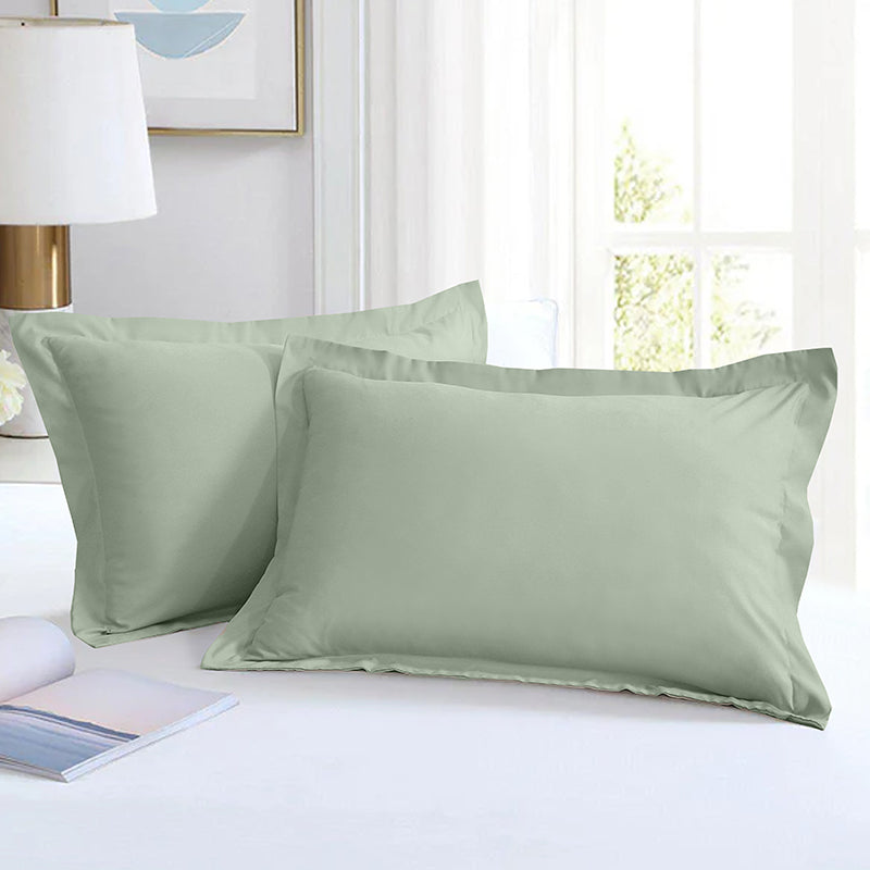 Pillowcase in Sage Green Oxford